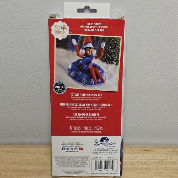 Elf On A Shelf Claus Couture Collection Totally Tubular Snow Set 3PC Elf Clothes - Picture 3 of 7